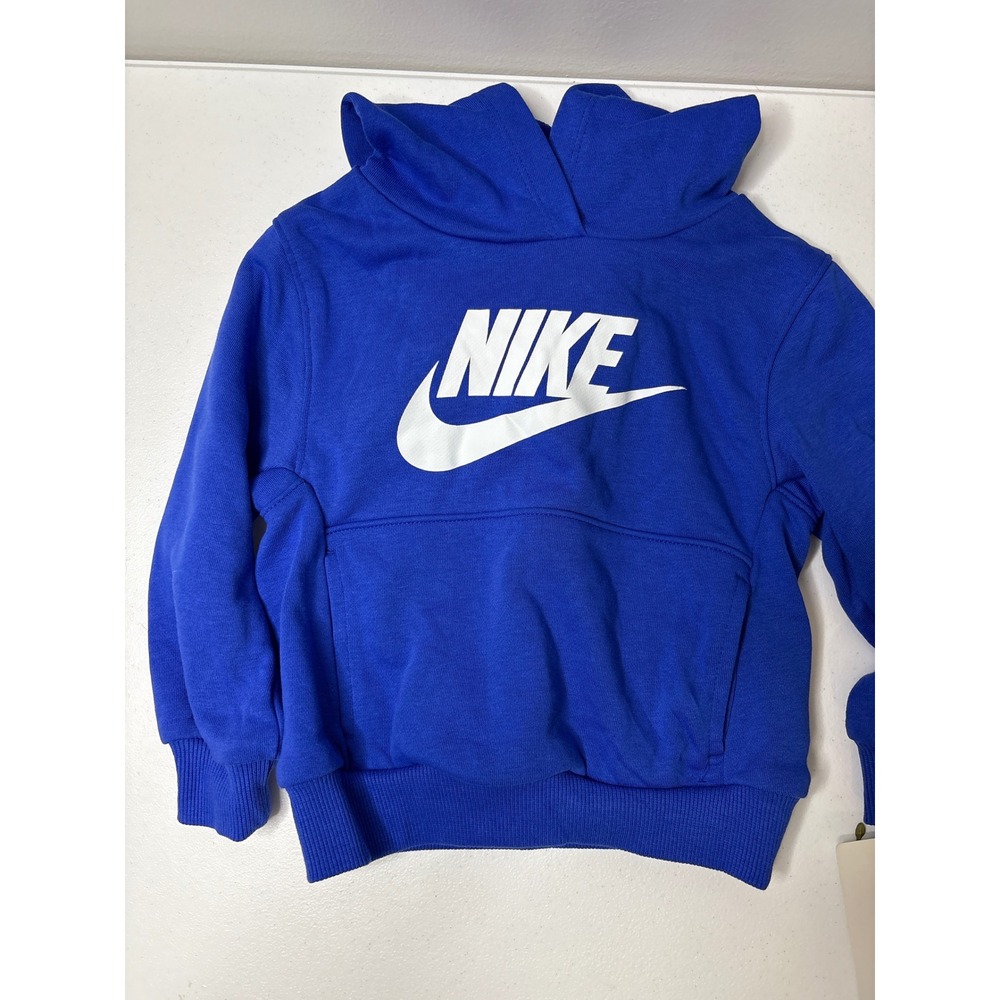 Nike Toddler Hoodie Blue Pullover Long Sleeve Graphic Logo Sweatshirt 2T